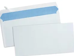 Enveloppe gpv dl 110x220mm 90g adhésive fermeture rapide sécurisée définitive blanche boîte 500 unités