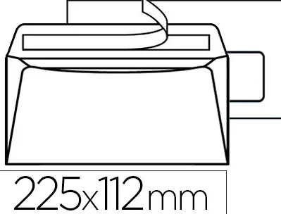 Enveloppe gpv dl+ 112x225mm 90g adhésive fermeture rapide sécurisée définitive fenêtre 45x100mm blanche boîte 500 unités