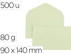 Enveloppe gpv election recyclee 90x140mm 80g patte triangulaire non gommee vert boite 500 unites
