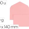 Enveloppe gpv election recyclee 90x140mm 80g patte triangulaire non gommee rose boite 500 unites