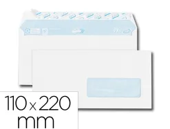 Enveloppe gpv everyday blanche 80g dl 110x220mm fenetre 35x100mm fermeture securisee collage renforce boite 500 unites