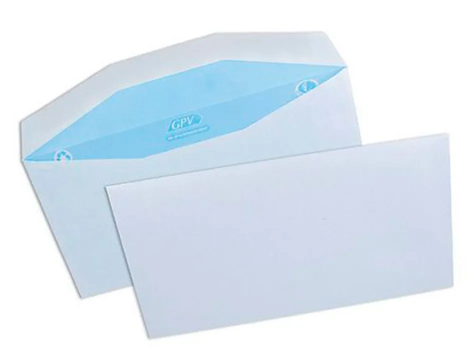 Enveloppe gpv multimachine 114x229mm 80g gommée fenêtre 45x100mm position fenêtre 20/20 boîte 1000 unités
