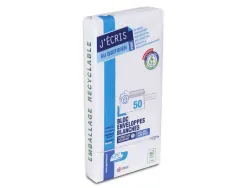 Enveloppe gpv precasee velin blanc 90g dl 110x220mm bande adhesive bloc 50 unites
