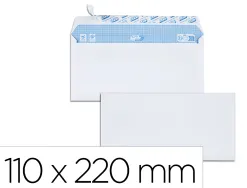 Enveloppe gpv velin blanc 90g dl 110x220mm bande adhesive bloc 50 unites