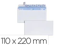 Enveloppe gpv velin blanc 80g dl 110x220mm bande adhesive paquet 100 unites