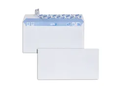 Enveloppe gpv velin blanc 80g dl 110x220mm bande adhesive paquet 100 unites