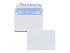 Enveloppe gpv velin blanc 80g c6 114x162mm bande adhesive paquet 100 unites
