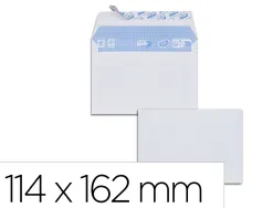 Enveloppe gpv velin blanc 80g c6 114x162mm bande adhesive paquet 100 unites