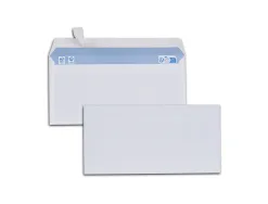 Enveloppes blanches dl 80g adhesives pefc eco 110x220mm boite de 500 unites