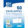 Enveloppes blanches oxford auto adhesives avec bande de protection 80 g 114x162 mm 50 unites