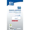 Enveloppes oxford recycle a fenetre auto adhesives avec bande de protection 110x220mm 50 unites