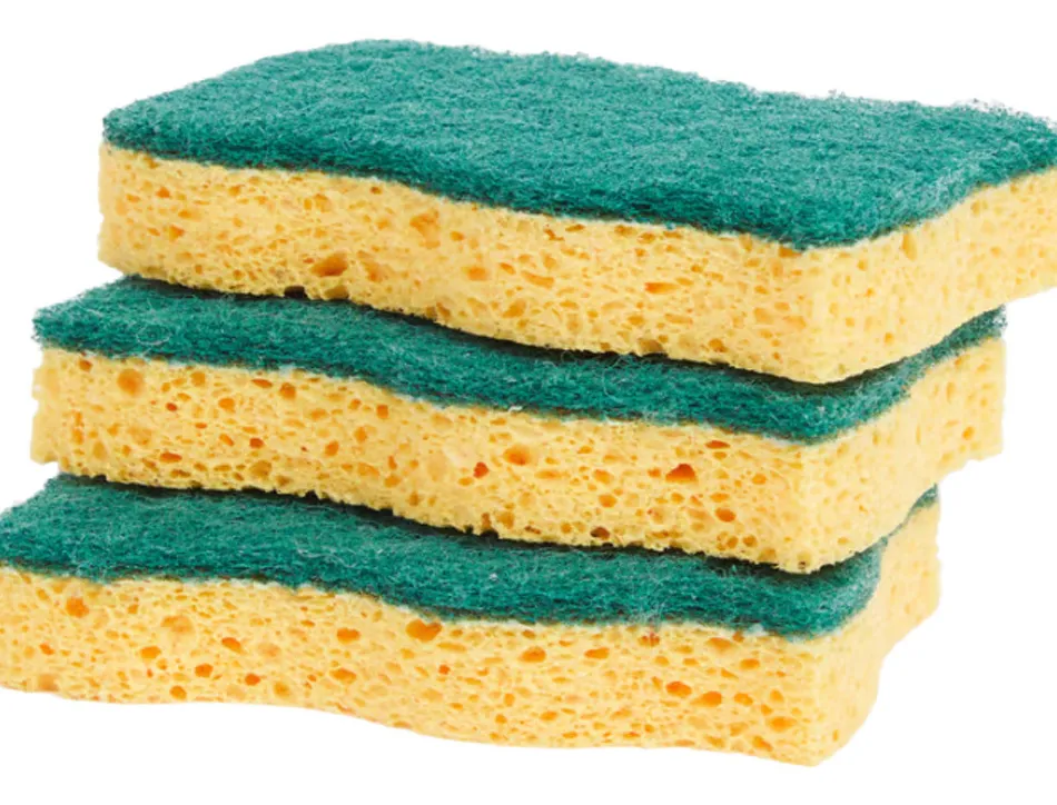 Eponge abrasive verte 11x7cm sachet 10 unites
