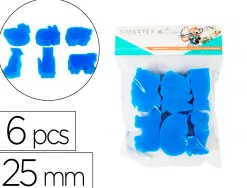 Eponges tampons sodertex animaux de la ferme a peindre 25mm 6 pcs coloris assortis
