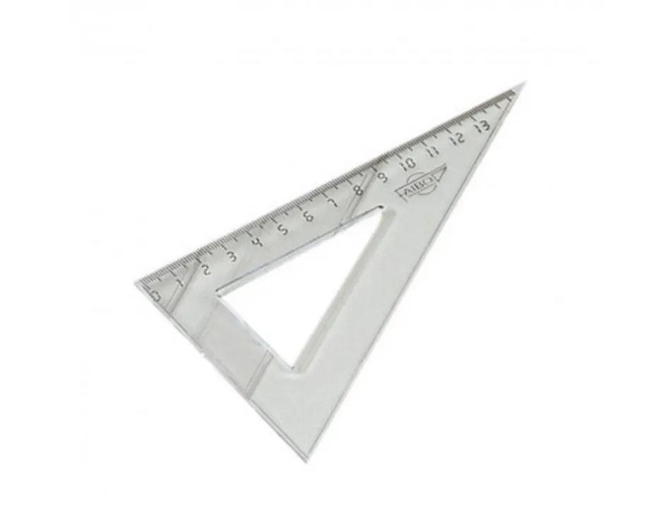 Equerre faibo plastique incolore 60 hypotenuse 16 cm