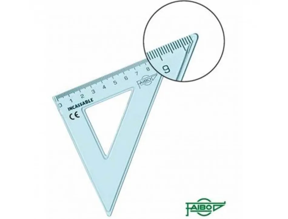 Equerre incassable faibo 45 hypotenuse 16 cm