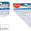 Equerre maped geometric 45º hypotenuse 26cm plastique recycle coloris transparent sachet individuel