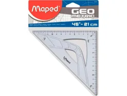 Equerre maped geometrique en plastique recicle 45 hypotenuse 21cm