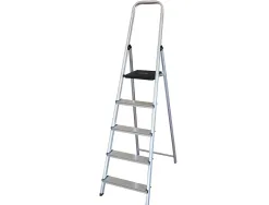 Escabeau q-connect aluminium 450x850x1720mm 5 marches 4.75k g poids maximum supporté 150kg