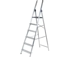 Escabeau q-connect aluminium 480x990x1930mm 6 marches 4,2kg poids maximum supporté 150kg