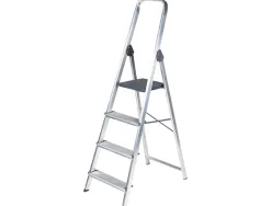 Escabeau q-connect aluminium 430x720x1490mm 4 marches 3.2kg poids maximum supporté 150kg