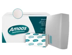 Essuie-main amoos v-fold 2 plis 210x252 - 20 paquets de 160 feuilles
