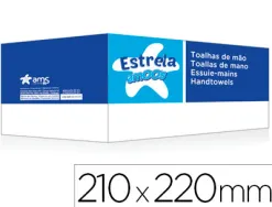 Essuie-mains amoos estrela 2 plis 21x22cm pack 20 paquets de 200 unités