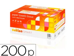 Essuie-mains coldis ouate blanche ecolabel 2 plis 24x23cm 20 paquets de 200 feuilles