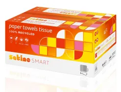 Essuie-mains coldis ouate blanche ecolabel 2 plis 24x23cm 20 paquets de 200 feuilles