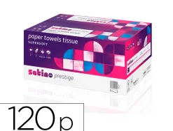 Essuie-mains coldis pure ouate blanche ecolabel 2plis 20,6x32cm 1 paquet de 120 feuilles