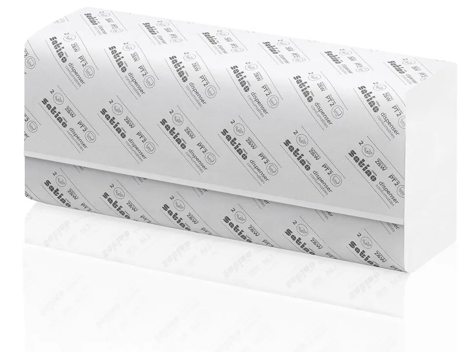 Essuie-mains coldis pure ouate blanche ecolabel 2plis 20,6x32cm 1 paquet de 120 feuilles