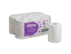Essuie-mains kleenex slimroll blanc 2 plis longueur 100 m lot 6 pour aquarius