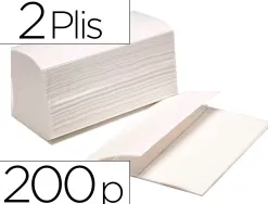 Essuie-mains plies v blanc techline 24x21cm 2plis lot de 20 packs de 200 feuilles
