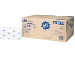 Essuie-mains tork h3 pliés en v 23x25cm ouate blanche mélangée gaufrée double épaisseur lot 15 paquets 250 unités