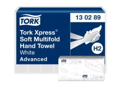 Essuie-mains tork xpress advanced doux blanc 2 plis format 24 x 21,3 cm colis 21 paquets