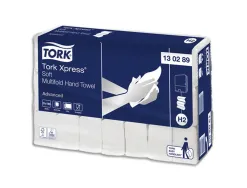 Essuie-mains tork xpress advanced doux blanc 2 plis format 24 x 21,3 cm colis 21 paquets