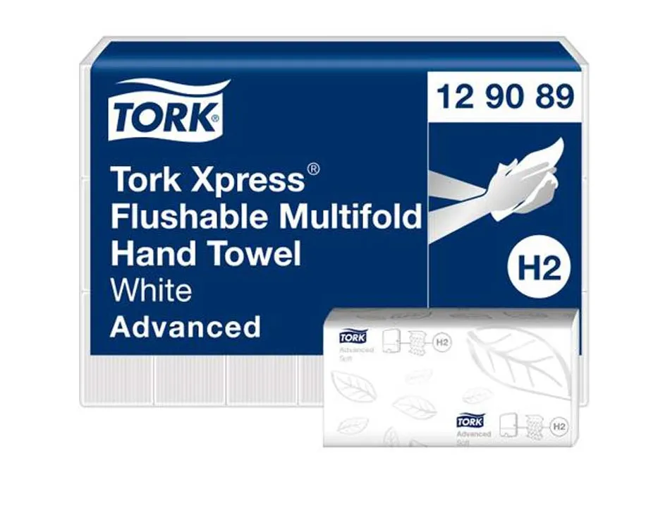 Essuie-mains tork xpress délitable blanc 2 plis 200 feuilles 25,5 x 21,2 cm colis 21 paquets