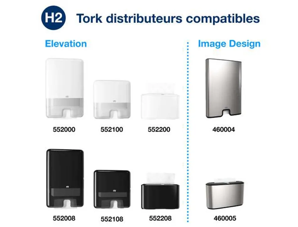 Essuie-mains tork xpress délitable blanc 2 plis 200 feuilles 25,5 x 21,2 cm colis 21 paquets