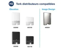 Essuie-mains tork xpress h2 premium interfolies doux compresses 2 plis m grand format blanc paquet 170