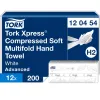 Essuie-mains tork xpress h2 advanced interfolies doux compresses 2 plis m grand format blanc paquet 200