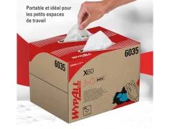 Essuyage wypall x60 en boîte distributrice coloris blanc dimensions l33 x h23,5 x p24,9 cm 200 formats