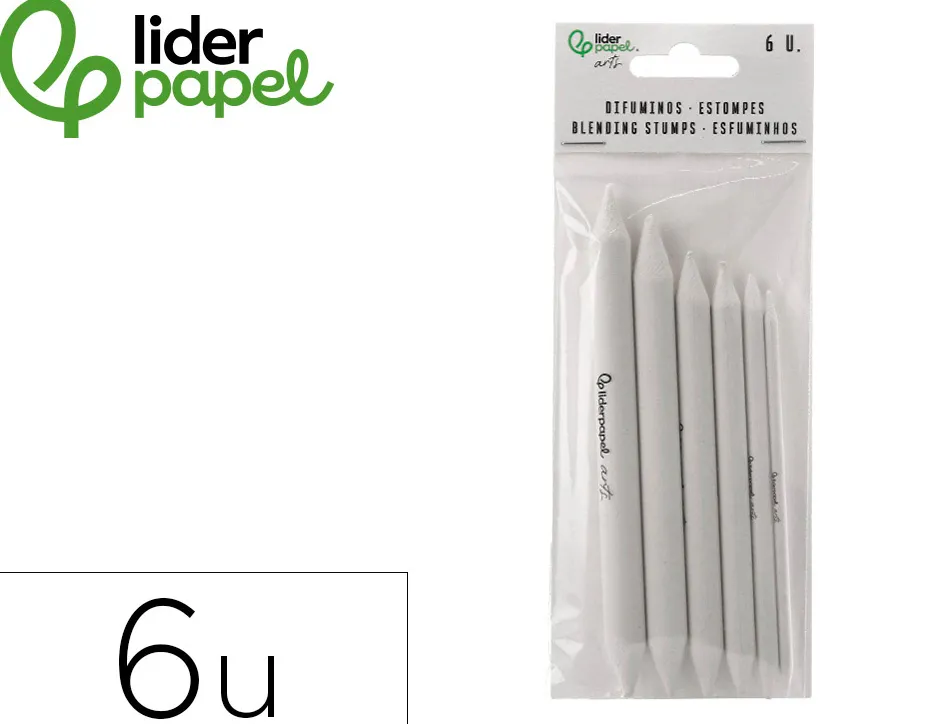Estompes liderpapel sachet de 6 unites diametres assortis
