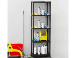Etagere paperflow universal 63 pp 5 tablettes poids max 25kg/tablette 60x30x180cm coloris noir