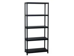 Etagere paperflow universal 84 pp 5 tablettes poids max 50kg/tablette 80x40x180cm coloris noir