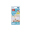 Etiquette apli adhesives plastifiees 3 tailles differentes coloris assortis pochette 35 unites