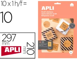 Etiquette apli kraft jet d encre 210x297mm paquet de 10 feuilles