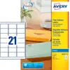 Etiquette autocollante avery adresse jet encre transparent 63,5 x 38,1 mm boite de 525