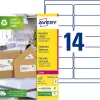 Etiquette autocollante avery adresse recyclee laser blanc 99,1 x 38,1 mm boite de 1400