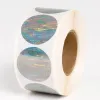 Etiquette autocollante avery holographique void avec transfert ronde diam. 37mm rouleau 1000 unites