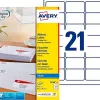Etiquette autocollante avery adresse recyclee laser blanc 63,5 x 38,1 boite de 315
