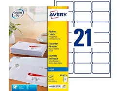 Etiquette autocollante avery adresse recyclee laser blanc 63,5 x 38,1 boite de 315